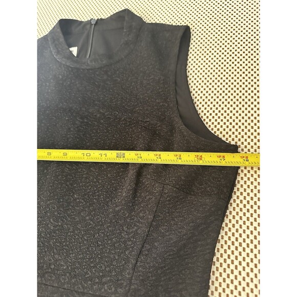 NWT Anne Klein Sleeveless Sheath Dress 8 Black Textured Stretchy‎ Curve Hugging - Picture 15 of 16